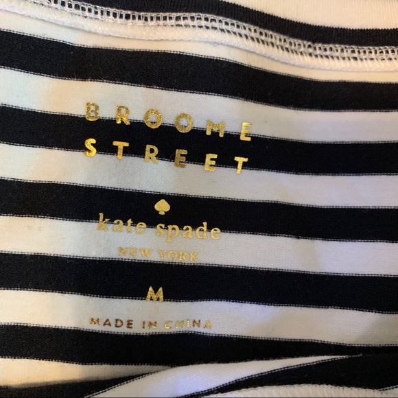 Kate Spade Broome Street Peplum Striped Top size M - Picture 2 of 5